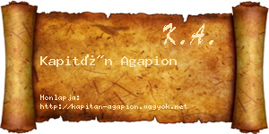 Kapitán Agapion névjegykártya